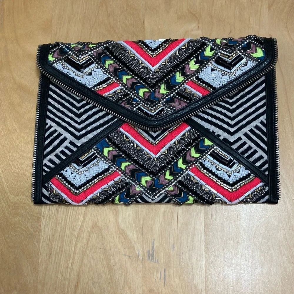 Rebecca Minkoff Multicolor Geometric Clutch